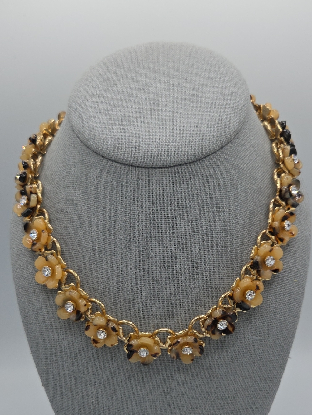 5 for $25! Ann Taylor Gold-Tone Floral Crystal Necklace